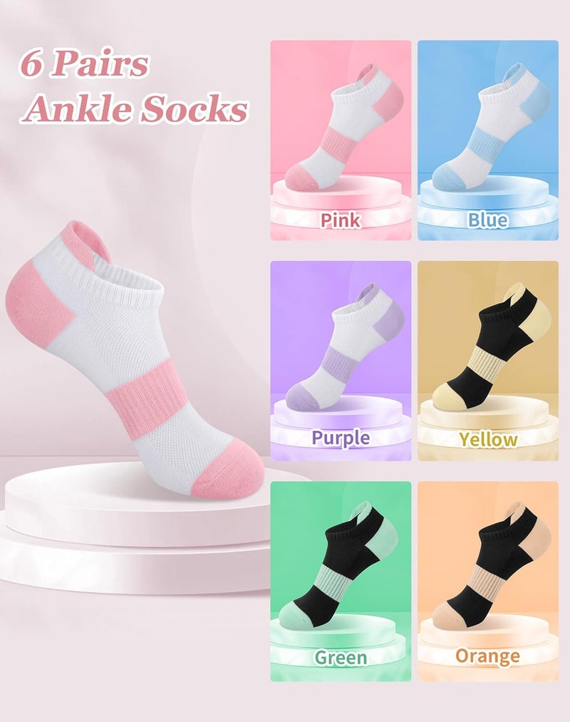 Darller 6 Pairs Ankle Socks for Women - Lightweight Low Cut No Show Casual Cotton Socks Breathable - Image 2